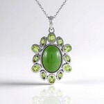 Collana in argento con Giada Canadese