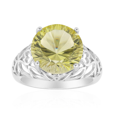 Lemon Citrine Silver Ring
