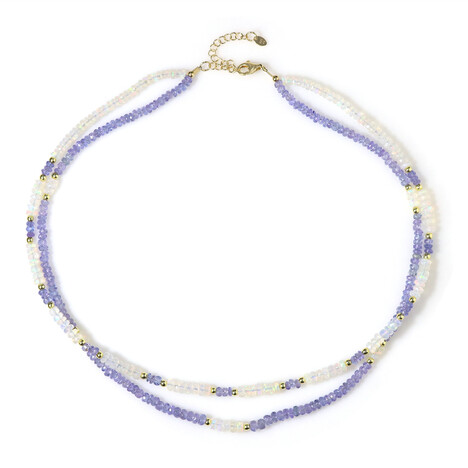 Edelstein-Silberhalskette (Riya)