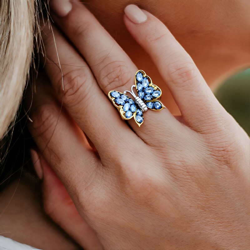 Anillo en plata con Aguamarina (Gems en Vogue)