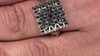 Zilveren ring met zwarte spinelstenen