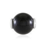 Schwarzer Achat-Silberanhänger (MONOSONO COLLECTION)