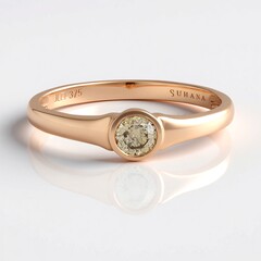 Anello in oro con Diamante Cioccolato I2 (SUHANA)