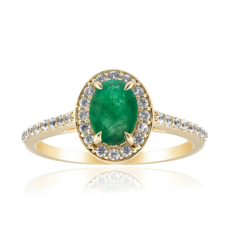 Anello in oro con Smeraldo Zambia