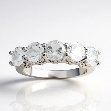 Anello in argento con Topazio Bianco