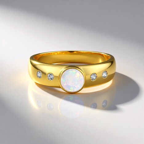 Anello in argento con Opale di Welo