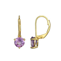 Lavendel-Amethyst-Silberohrringe