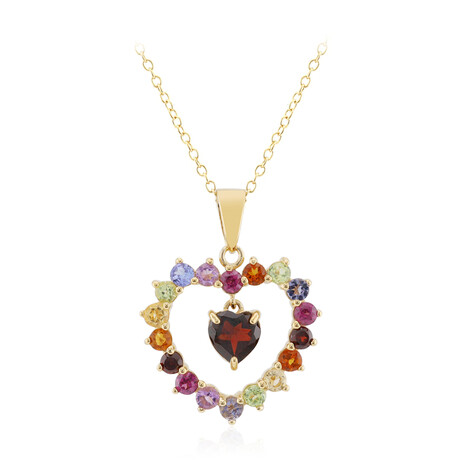 Zilveren halsketting met een granaat