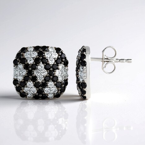 Orecchini in argento con Spinello Nero