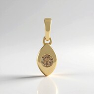 Ciondolo in oro con Diamante Champagne I2 (de Melo Gold)