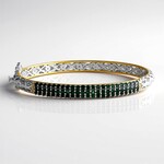 Bracciale in argento con Smeraldo Zambia (Gems en Vogue)