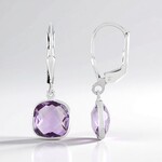Orecchini in argento con Ametista Rose de France