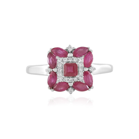 Anillo en plata con Rubí de Madagascar