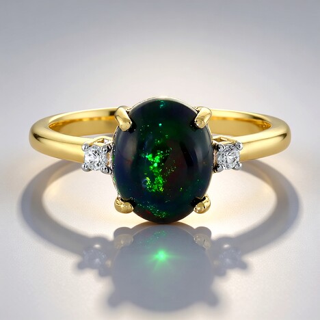 Anello in oro con Opale Mezezo (Adela Gold)