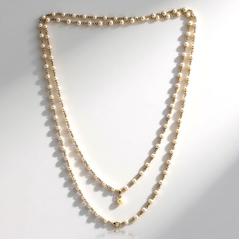 Collana in oro con Perla d'Acqua Dolce Bianca (Michelle Albala)