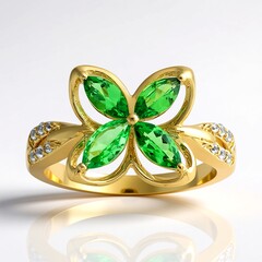 Anello in oro con Tsavorite del Kenya (de Melo Gold)