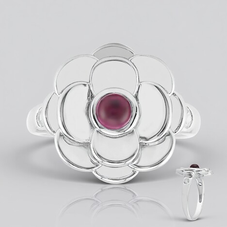 Anello in argento con Rodolite della Rift Valley (Remy Rotenier)