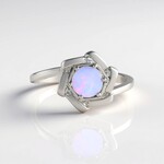 Anello in argento con Opale Australiano