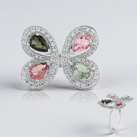 Anello in argento con Tormalina