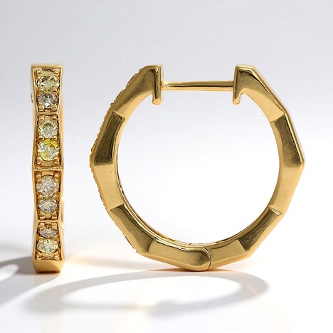 Orecchini in oro con Diamante Fancy SI2 (CIRARI)