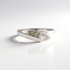 Anello in argento con Diamante Champagne I2