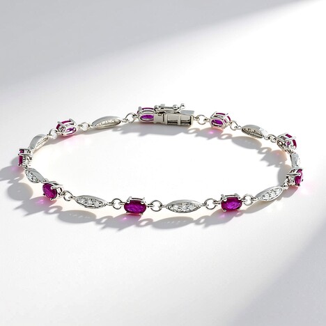 Bracciale in oro con Rubino Mozambico AAA (CIRARI)