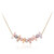 Collar en plata con Perla Keshi púrpura de agua dulce