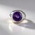 Anello in argento con Ametista Siberiana