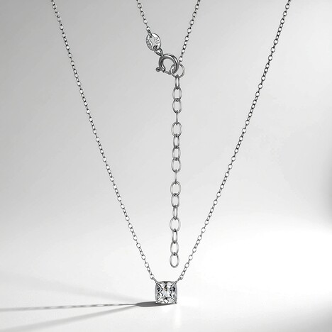 Collana in argento con Topazio Bianco