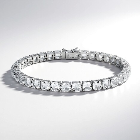 Bracciale in argento con Topazio Bianco (Adela Silber)