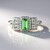 Anello in argento con Tormalina Verde di Benedito