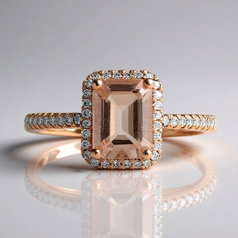 Anello in oro con Morganite (CIRARI)