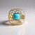 Anello in oro con Turchese Sleeping Beauty (Ornaments by de Melo)