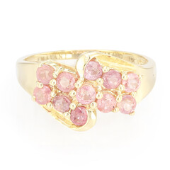 Anillo en oro con Zafiro Padparascha no calentado (AMAYANI)