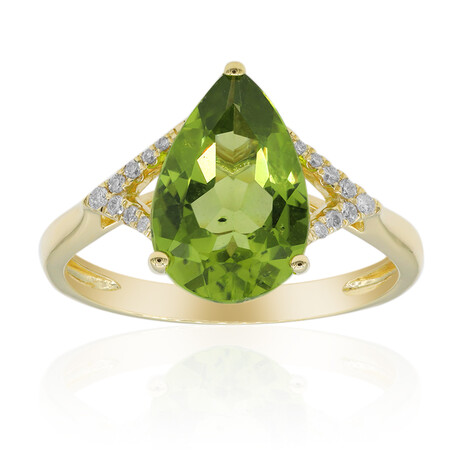 Gouden ring met een Dashine Peridoot (CIRARI)