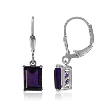 Pendientes en plata con Amatista de Zambia