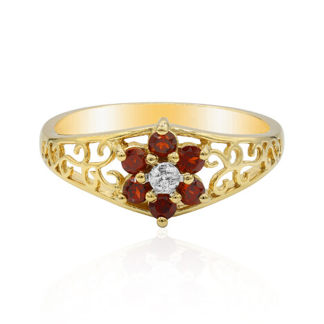 Zilveren ring met Mozambique granaten