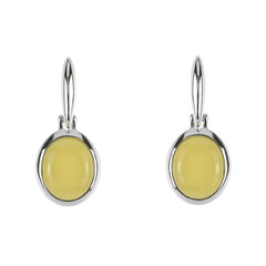 Pendientes en plata con Ámbar báltico (dagen)