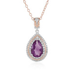 Collar en plata con Fluorita rosa (Gems en Vogue)