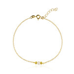 Weiße Süßwasserzuchtperlen-Silberarmband (Joias do Paraíso)