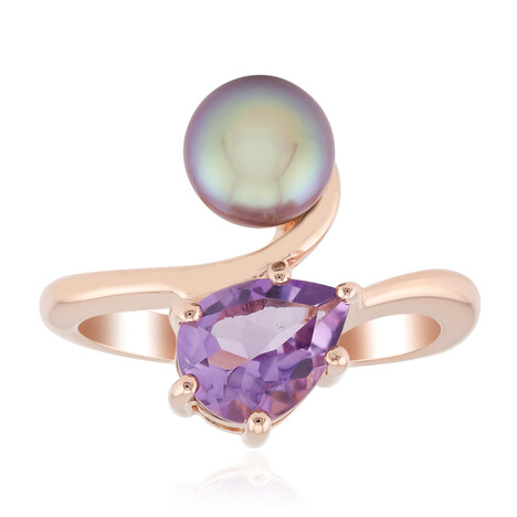 Zilveren ring met een amethist (TPC)