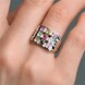 Fancy Tourmaline Silver Ring