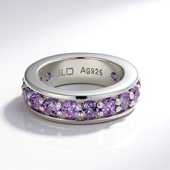 Ciondolo in argento con Ametista Rose de France