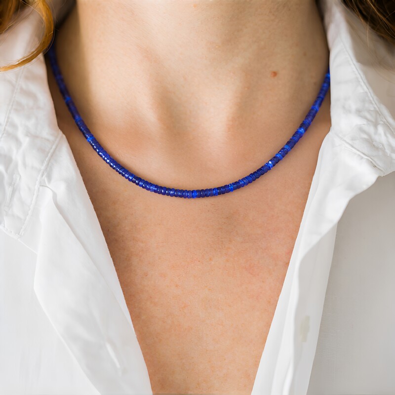 Collier en argent et Tanzanite
