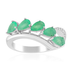 Anillo en plata con Esmeralda Nova Era (de Melo Essence)