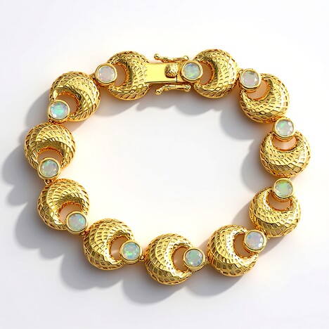 Bracelet en argent et Opale Welo (Ornaments by de Melo)