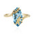 Anillo en plata con Topacio azul cielo