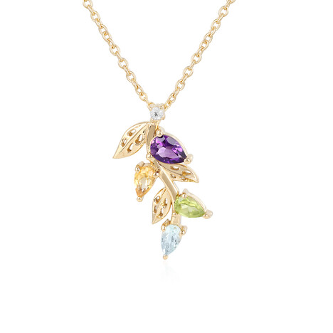 Edelstein-Silberhalskette