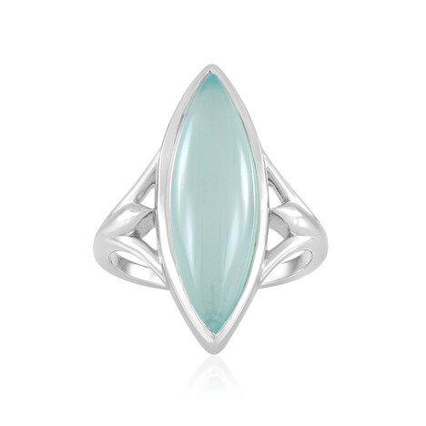 Aqua-Chalzedon-Silberring