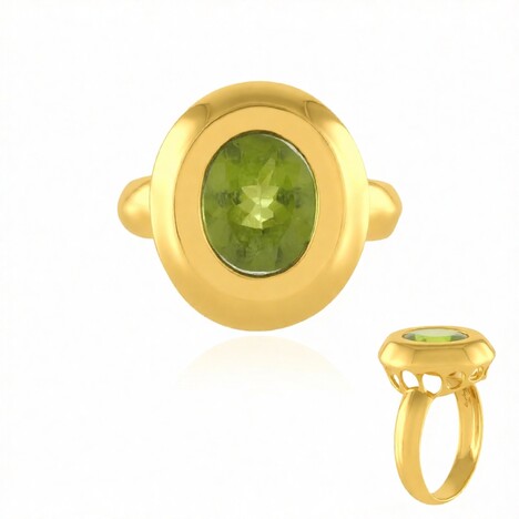 Zilveren ring met een peridoot (de Melo Essence)